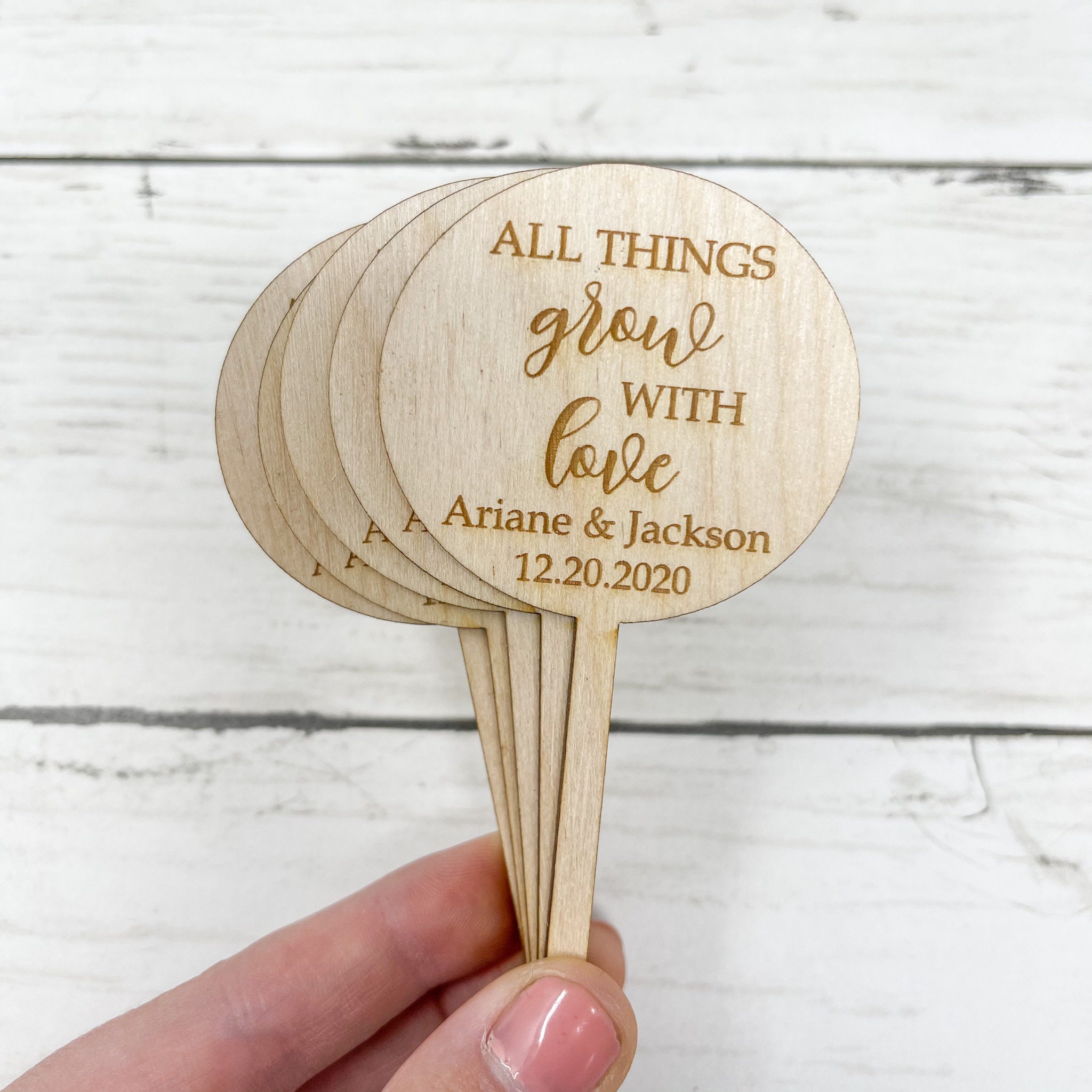 All Things Grow With Love Succulent Tags | Baby Shower Favors