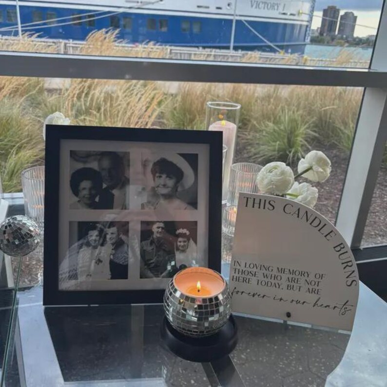 This candle burns acrylic sign, This candle burns sign, This candle burns, In loving memory sign, In loving memory, Candle memorial sign image 3