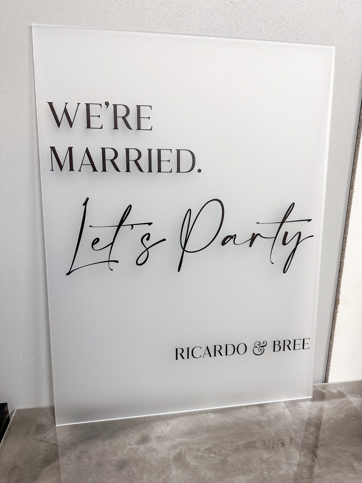 Wedding Rave Sign We're Married Let's Party Sign, Wedding Reception Sign, Just Married ...
