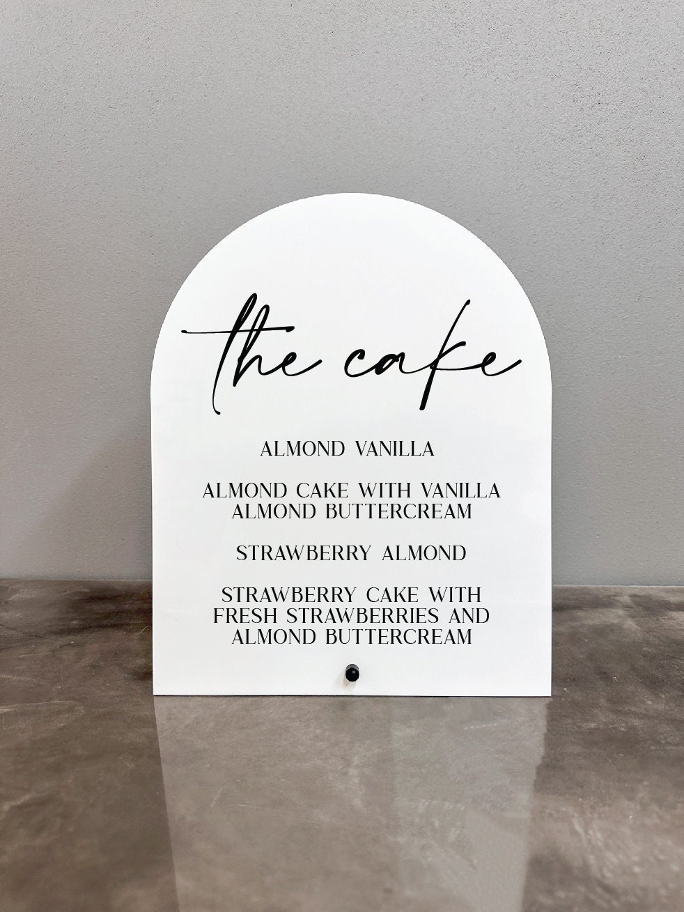 The Cake Acrylic Sign, Cake Flavors Sign, Cake Flavors Acrylic Sign ...