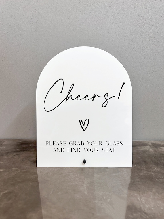 Cheers！ アクア SP サイン Cheers! Acrylic Sign | Cheers Please Grab Your Glass and Find A