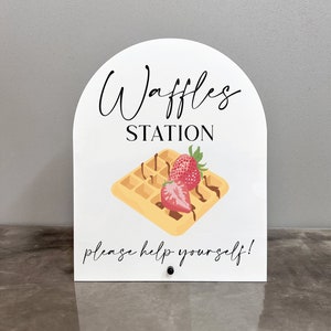 Waffle Station Sign | Waffle Station | Acrylic Waffle Station Sign | Waffle Bar Sign Acrylic | Waffle Bar Sign Baby Shower | Arch Sign
