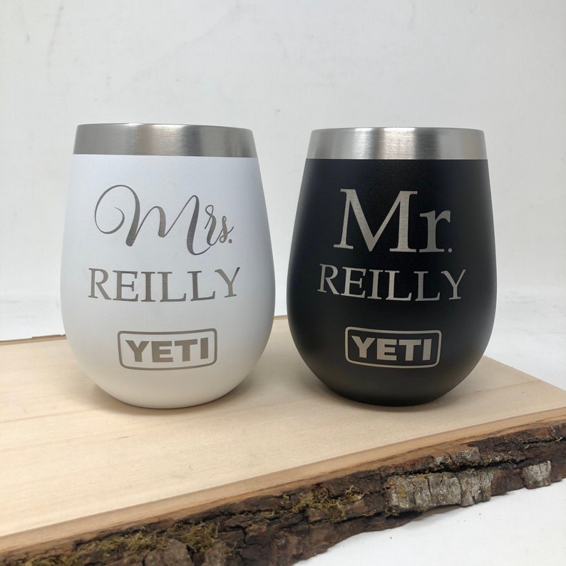 yeti wine tumbler engraved