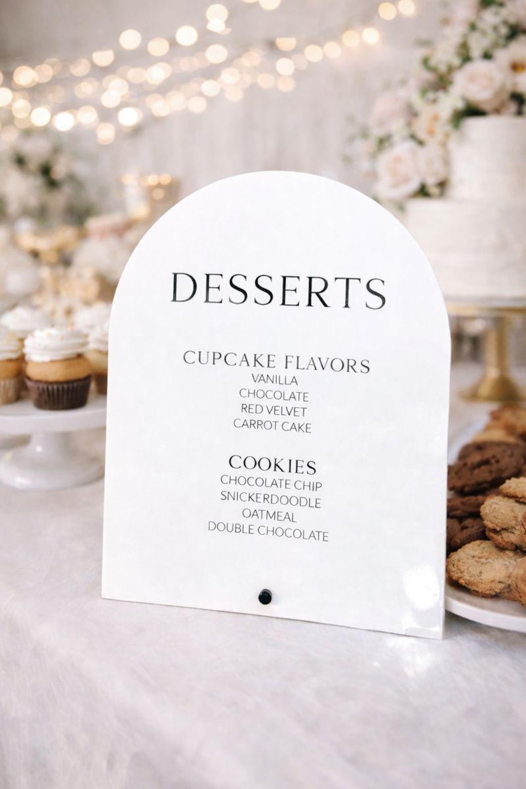 Desserts Acrylic Sign,sweets Table, Dessert Bar, Desserts Table Sign ...