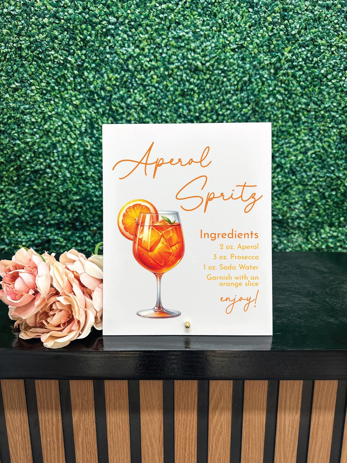 Aperol Spritz Acrylic Sign, Aperol Spritz Sign, Aperol Spritz Bridal ...