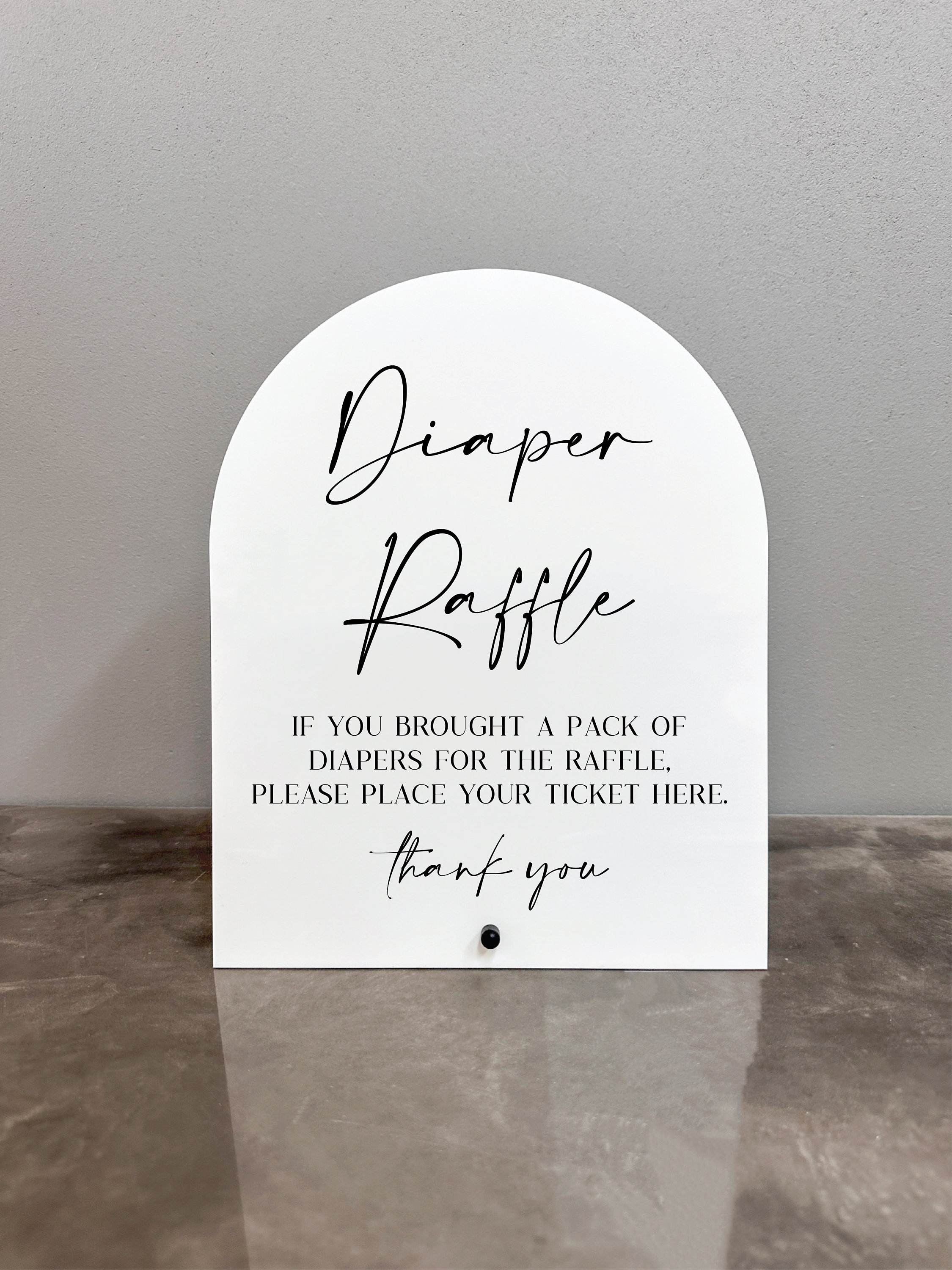 Diaper Raffle Acrylic Sign, Diaper Raffle Sign, Baby Shower Diaper ...