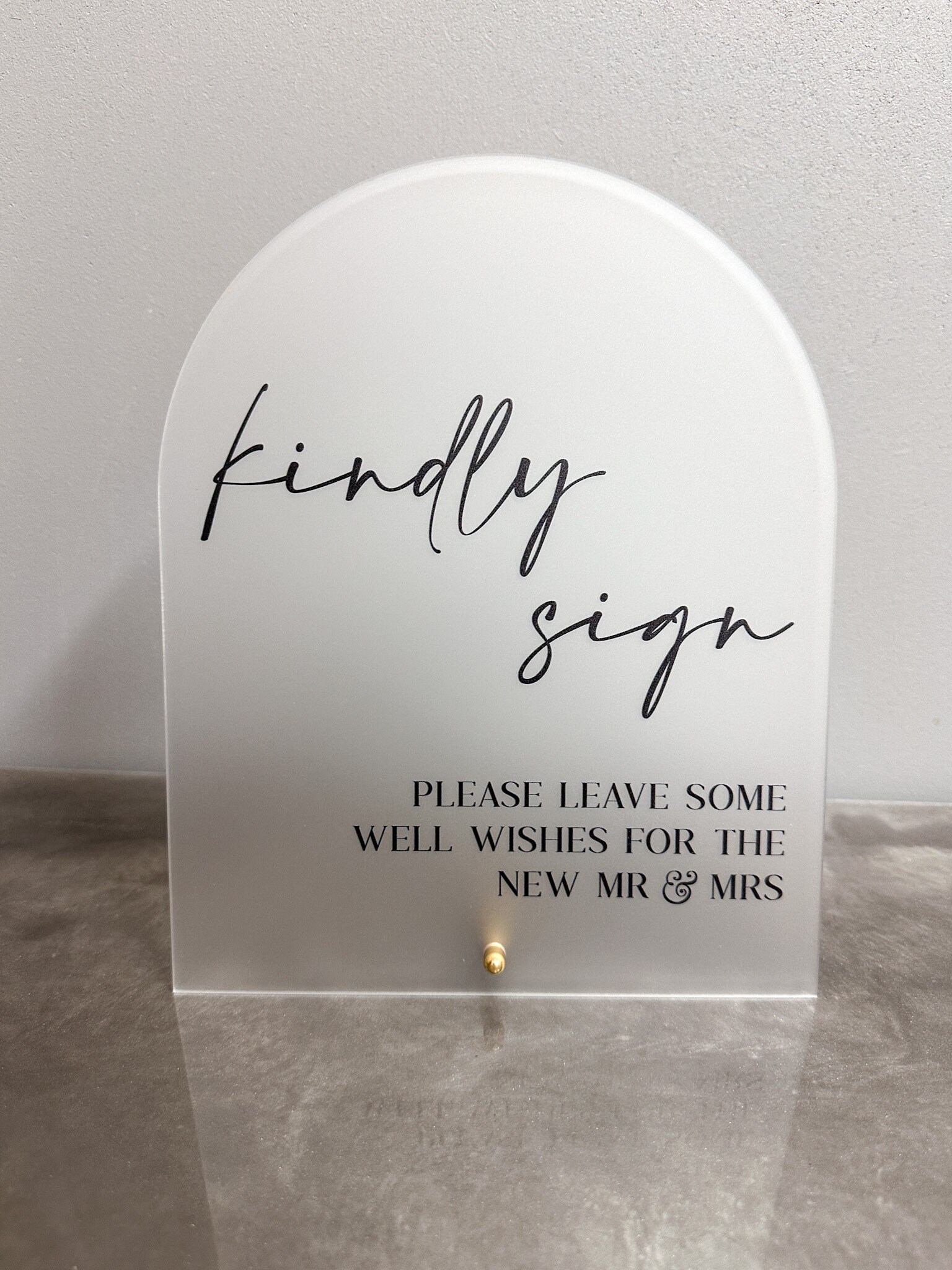 Kindly Sign Acrylic Sign, Leave Some Well Wishes Sign, Guestbook