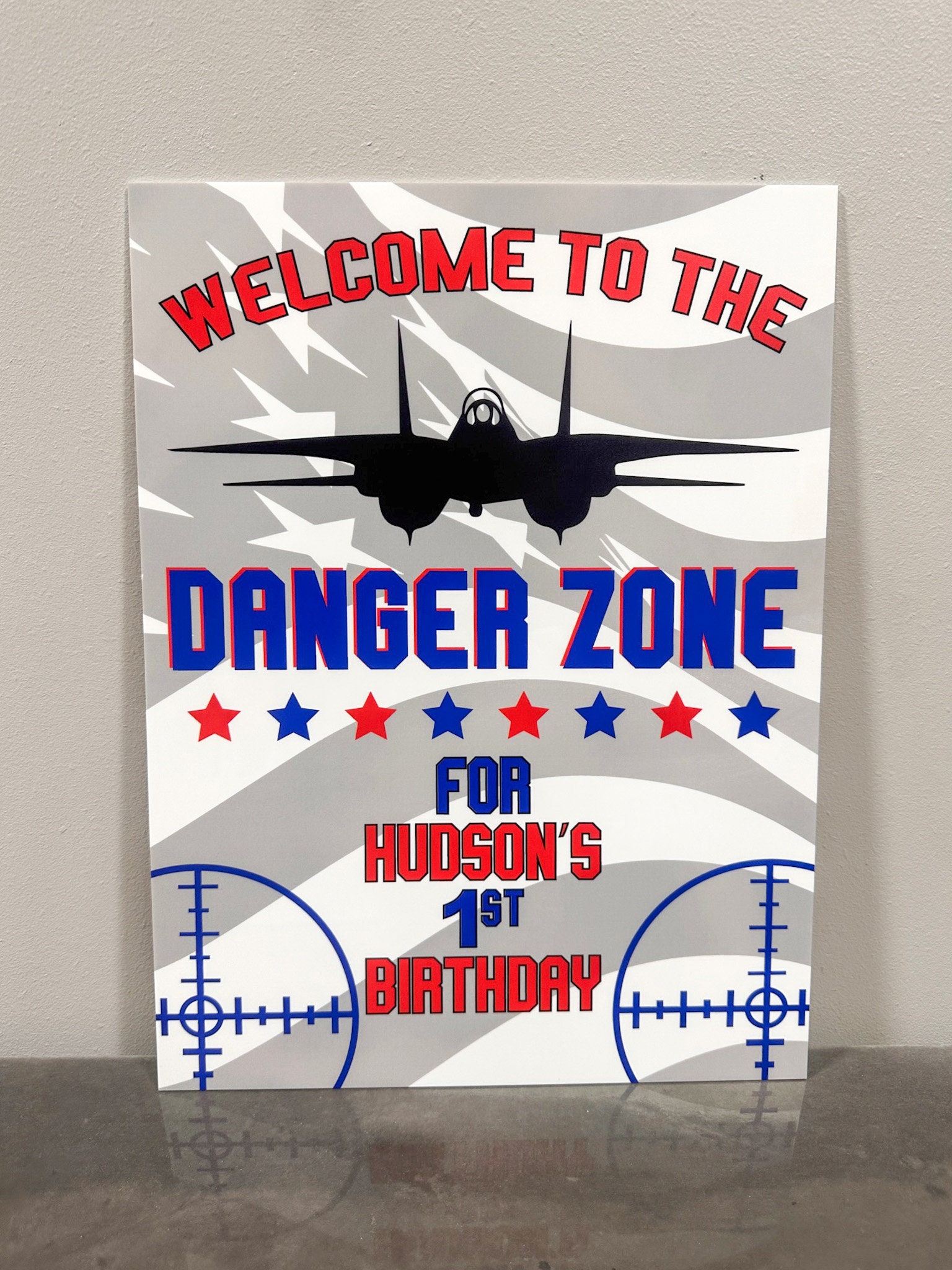 Danger Zone Acrylic Welcome Sign, Welcome to the Danger Zone