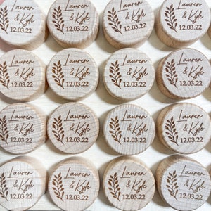 Custom Wine Corks Custom Wood Wine Cork Wine Corks Wine Stoppers Custom Wine Stopper Bridal Shower Gift Wedding Favors Cork image 3