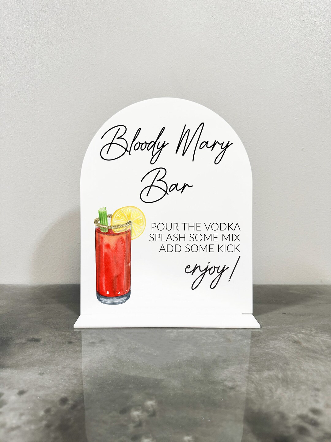 Bloody Mary Bar Acrylic Sign Bloody Mary Bar Sign Bloody - Etsy