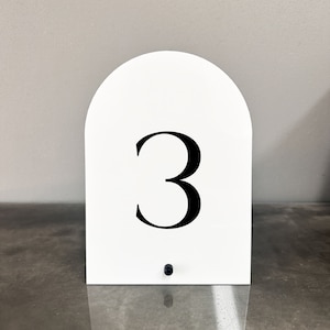 Arch Table Numbers | Acrylic Table Numbers | Table Numbers | Table Numbers Acrylic Signs | Arch Acrylic Table Numbers |Wedding Table Numbers