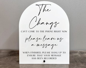 Audio guestbook acrylic sign, Audio guestbook sign, Audio guestbook, Wedding audio guestbook, Wedding guestbook sign, Phone guestbook sign