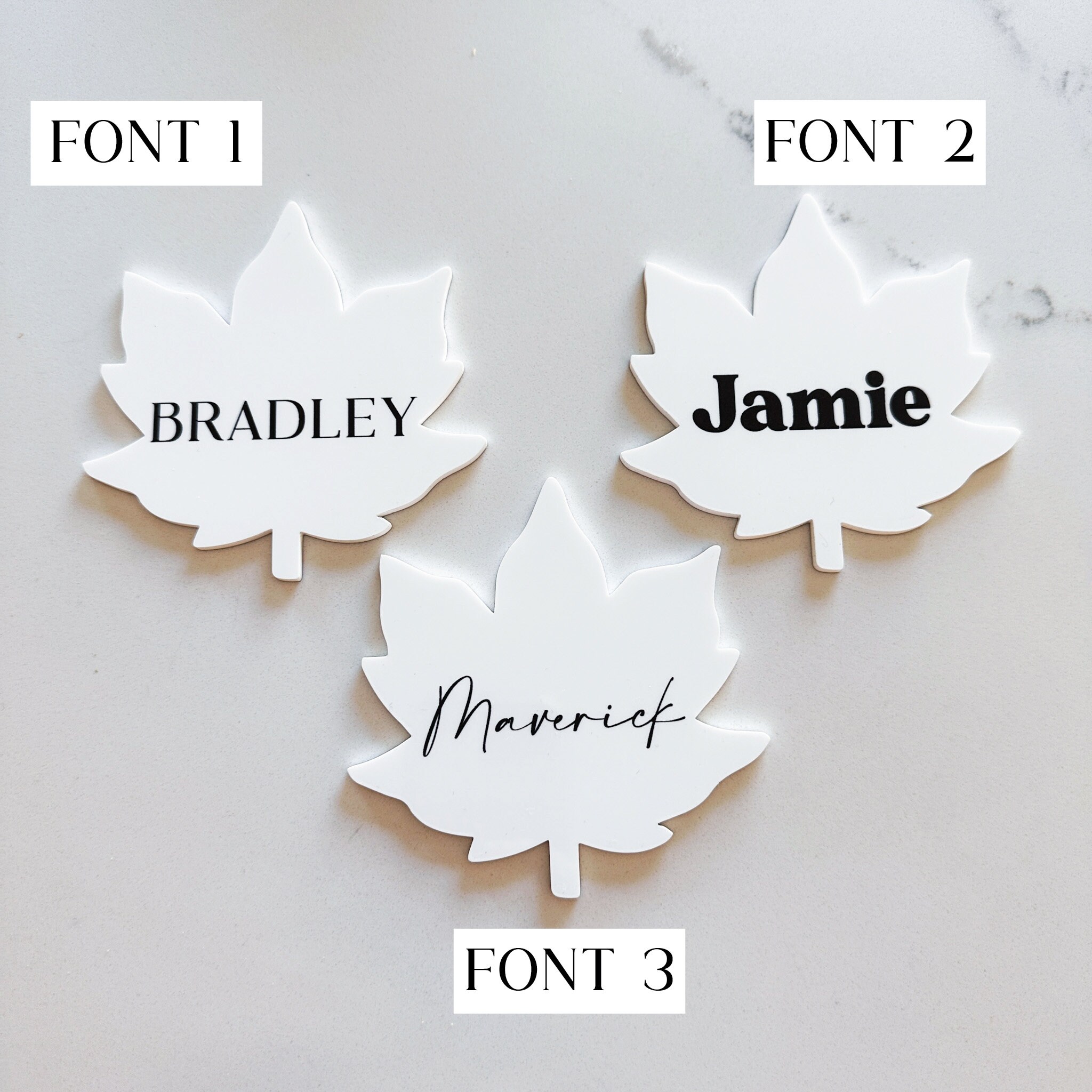 Personalized Leaf Tags | Leaf Tags | Fall Name Tags | Leaf Place Cards ...