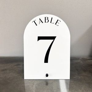 Arch Table Numbers | Acrylic Table Numbers | Table Numbers | Table Numbers Acrylic Signs | Arch Acrylic Table Numbers |Wedding Table Numbers