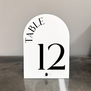 Arch Table Numbers | Acrylic Table Numbers | Table Numbers | Table Numbers Acrylic Signs | Arch Acrylic Table Numbers |Wedding Table Numbers