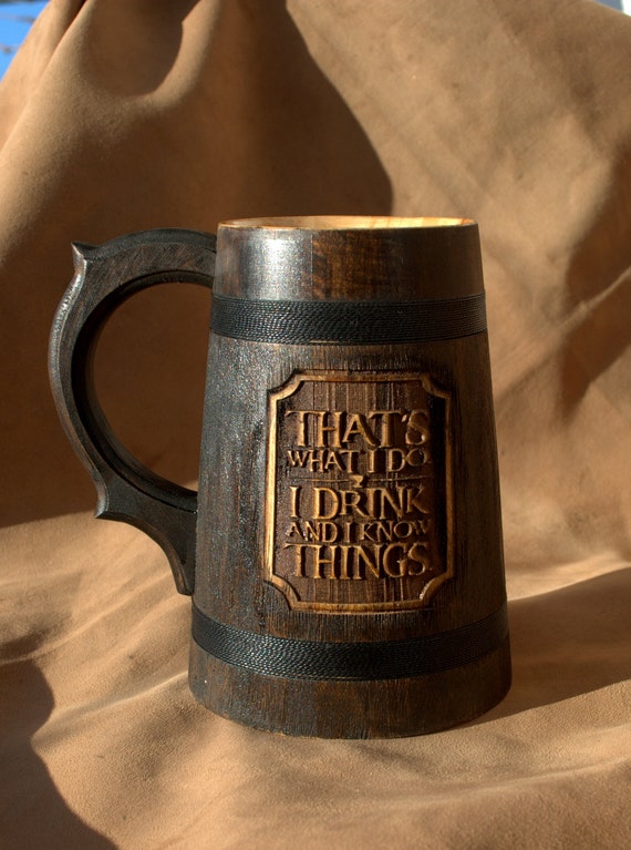 wooden beer mug thats