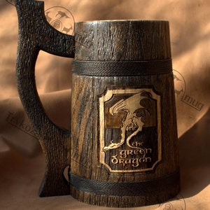 Caneca de madeira personalizada 0,7 l (23 oz) Presentes para homens Presente de casamento Cerveja Caneca de madeira Pronto para enviar caneca personalizada imagem 2