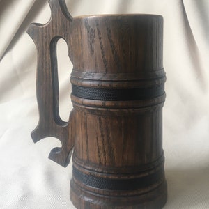 Wooden Beer mug 32oz.  Groomsmen gift Groom gifts Wedding party gifts Wooden beer stein Beer tankard Wooden tankard