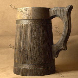 Wooden Beer mug Groomsmen gift Groom gift Best man Wedding party gifts Wooden beer stein Beer tankard Custom Mug Personalized mug