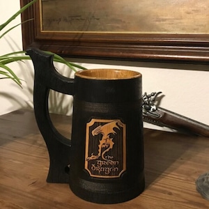 Caneca de madeira personalizada 0,7 l (23 oz) Presentes para homens Presente de casamento Cerveja Caneca de madeira Pronto para enviar caneca personalizada imagem 1