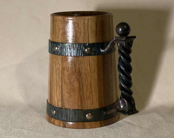  Wooden Beer Mug. Groomsmen Beer Mug. Pirate Medieval
