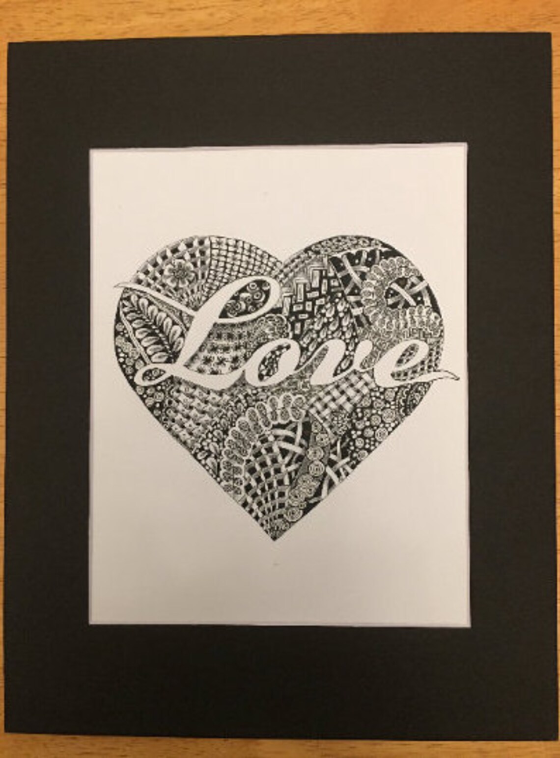 Doodle Love Pen & Ink Drawing Etsy España