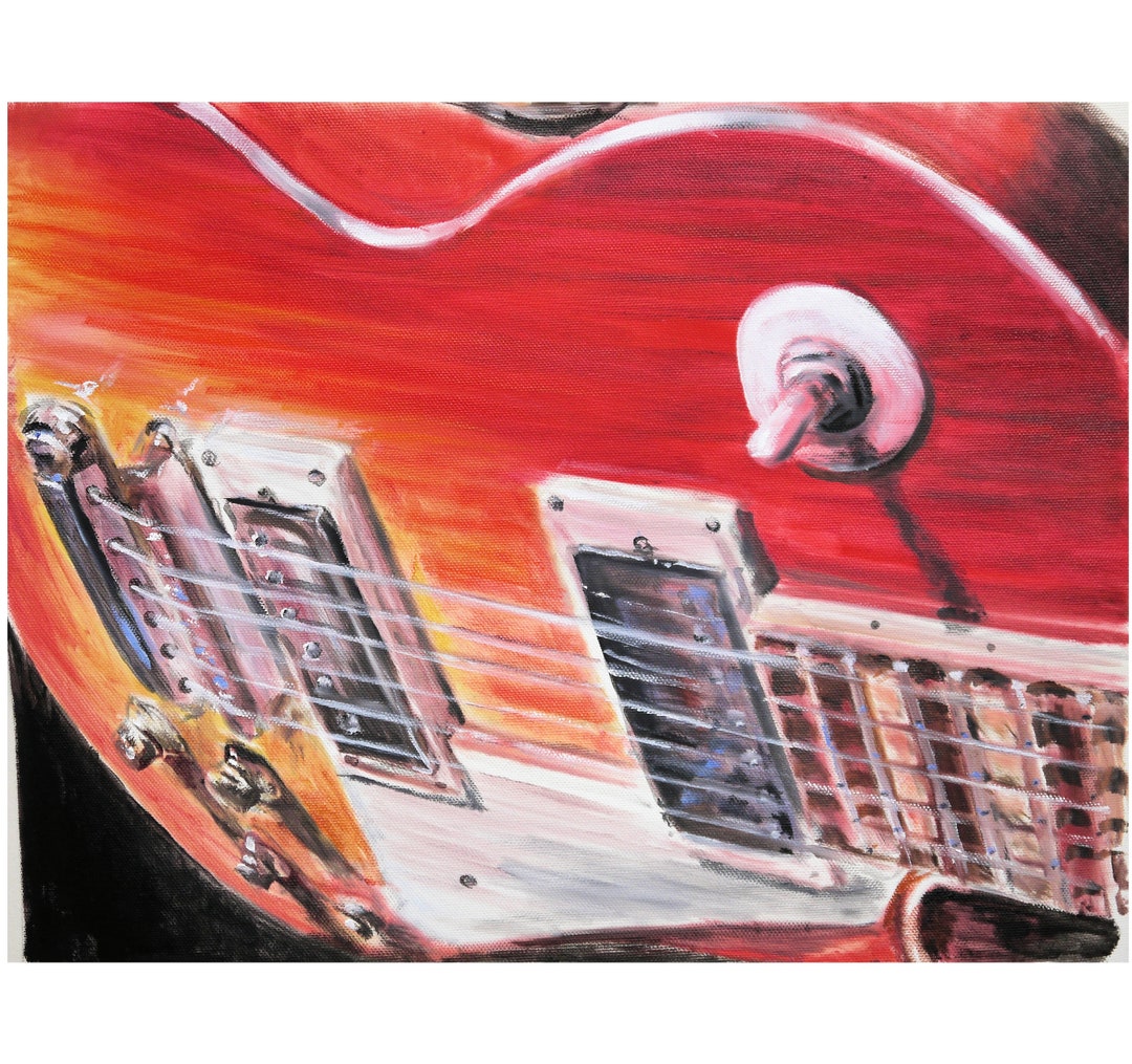 Gibson Les Paul Painting - Original Guitar Art - Etsy