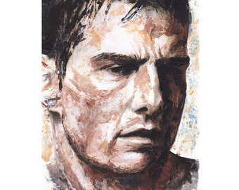 Tom Cruise original Art - Portrait painting