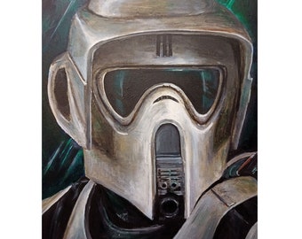 Star Wars Original art - Biker Scout Painting