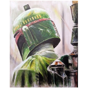 Pintura de Boba Fett - Arte original de Star Wars