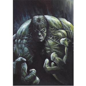Arte Original de Hulk - Pintura del increíble Vengador