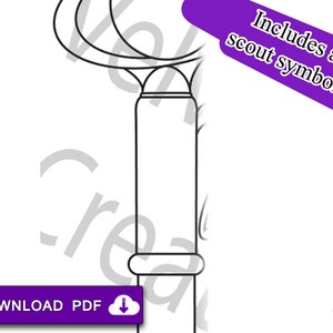 Printable 2D Sailor Scout Transformation Pen Blueprint for Cosplay - Moon Mercury Mars Venus Jupiter- Template - Prop Pattern