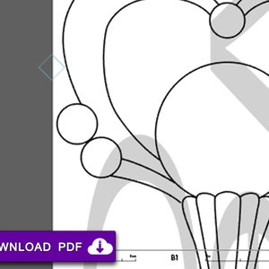 Printable 2D Garnet Rod Blueprint for Cosplay - Sailor Pluto - Template - Pattern - Sailor Scout - Sailor Senshi - Moon - Sera Pluto