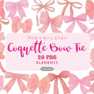 Watercolor Coquette Bow Sublimation PNG Clipart, Coquette Bows Valentine, Plaid Bow PNG, Plaid bow Clipart, Check Bow PNG, Check Bow Clipart
