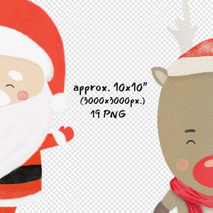 Cute Christmas Watercolor Clipart Set, Christmas Candy Clip Art ...