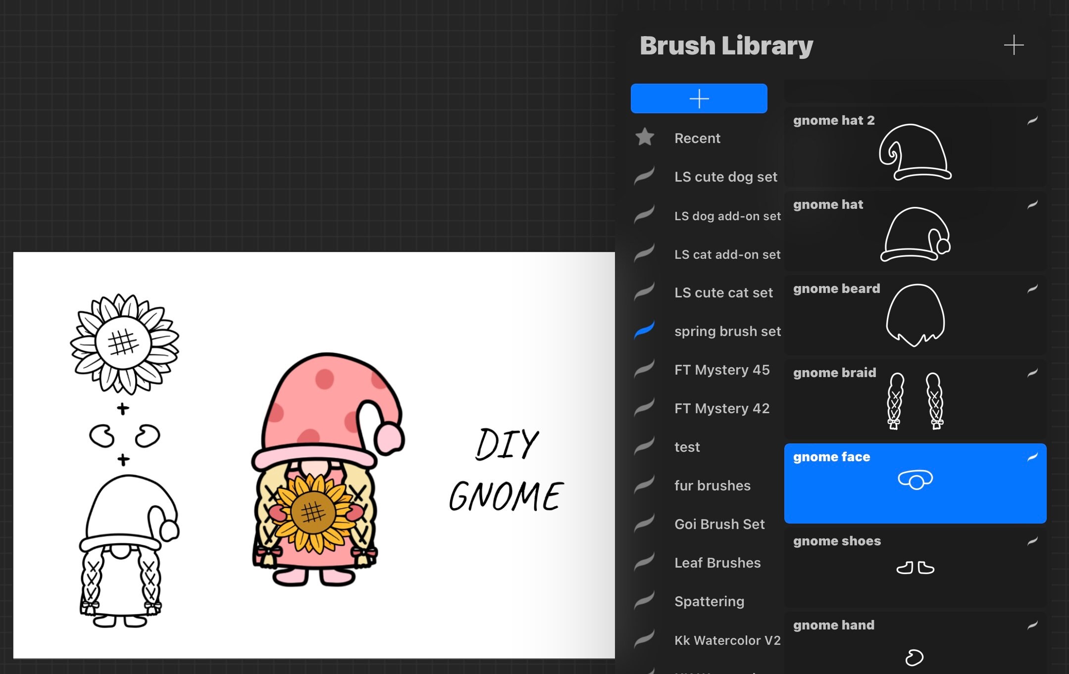 Cute Spring Procreate Stamps, Gnome Brushes (50) - Etsy