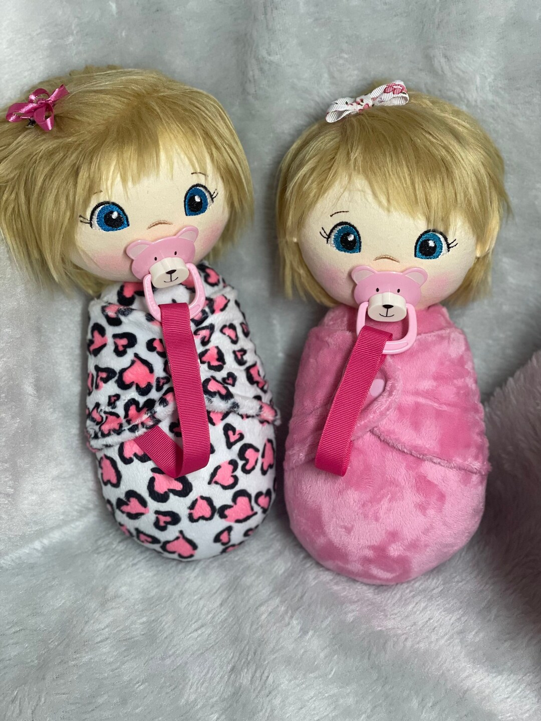 Swaddle Baby Doll, Handmade Swaddle Doll, Fabric Doll, Rag Doll, Custom