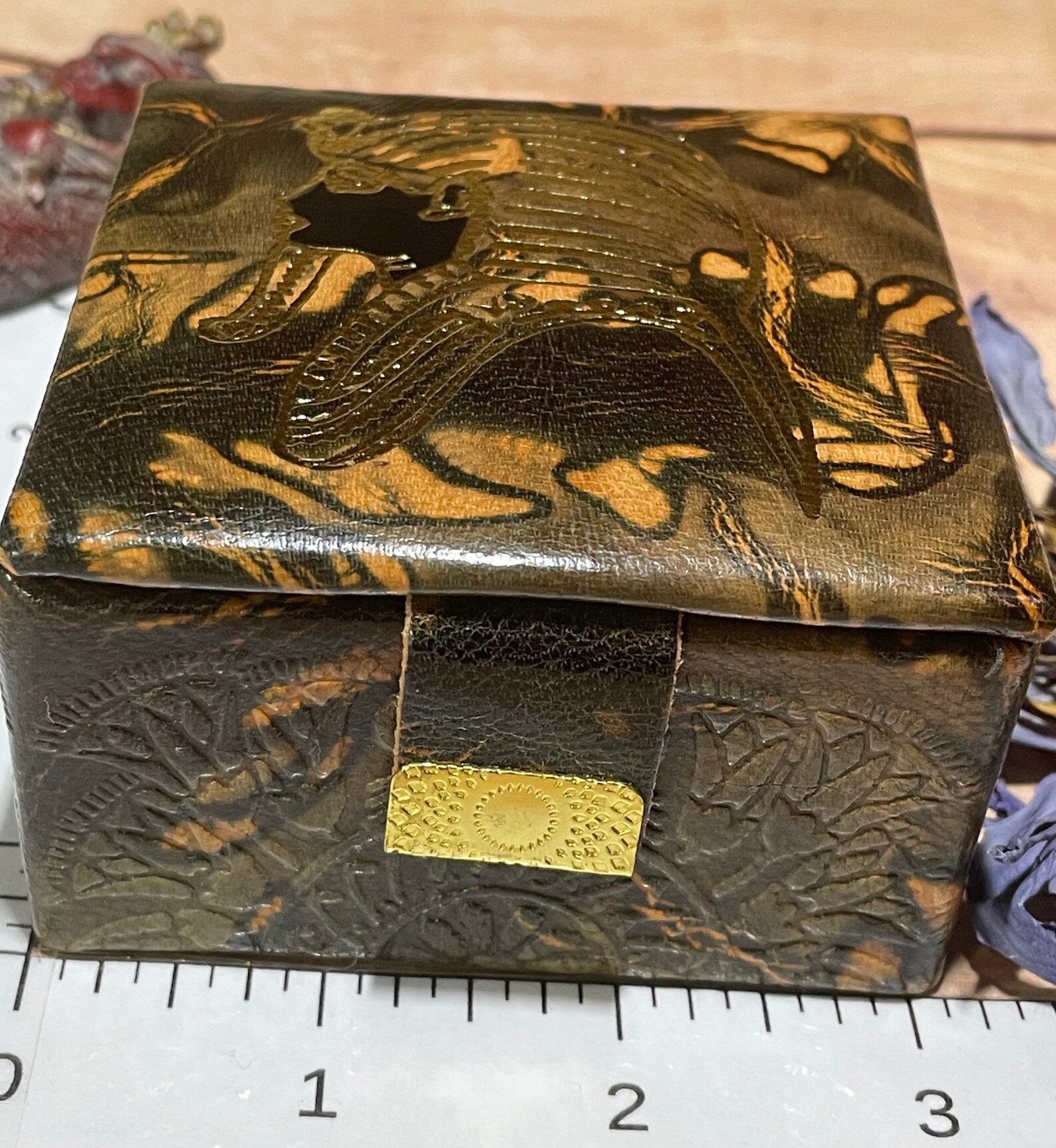 Egyptian Leather Trinket Box - Etsy