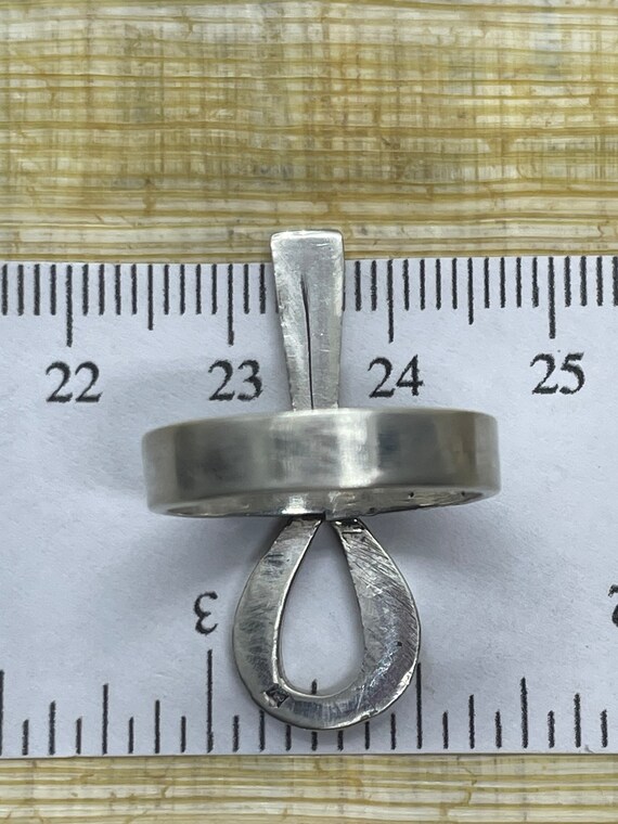 Vintage Egyptian silver Ankh ring size 7.5 - image 3