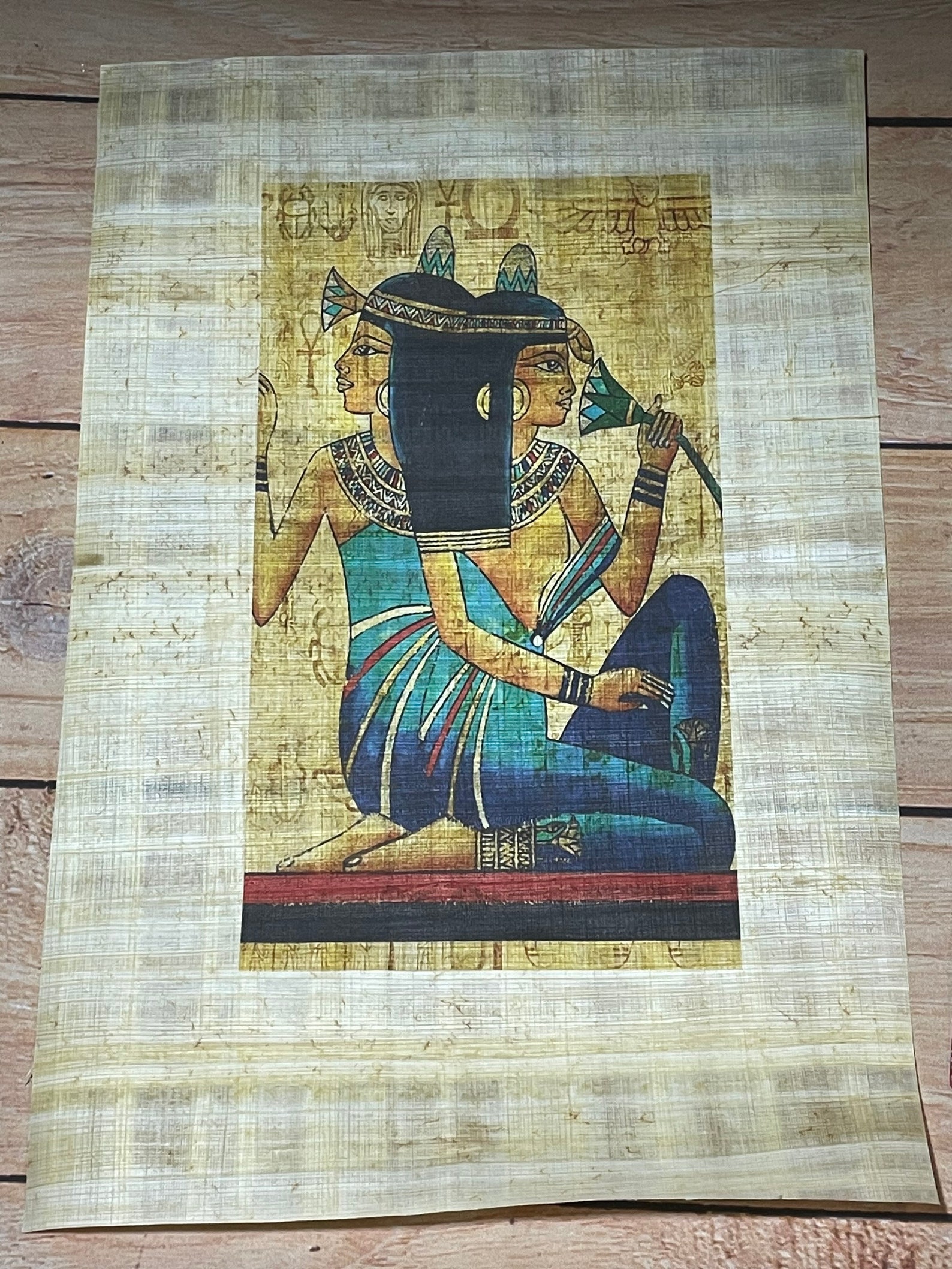 Authentic Egyptian papyrus wall art scroll digital print Etsy