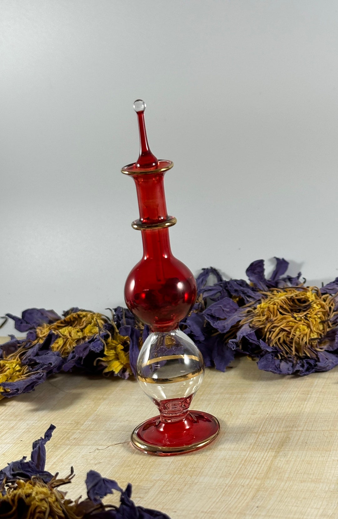 XL 24k Gold Etched Egyptian Tear Bottle lachrymatory Etsy