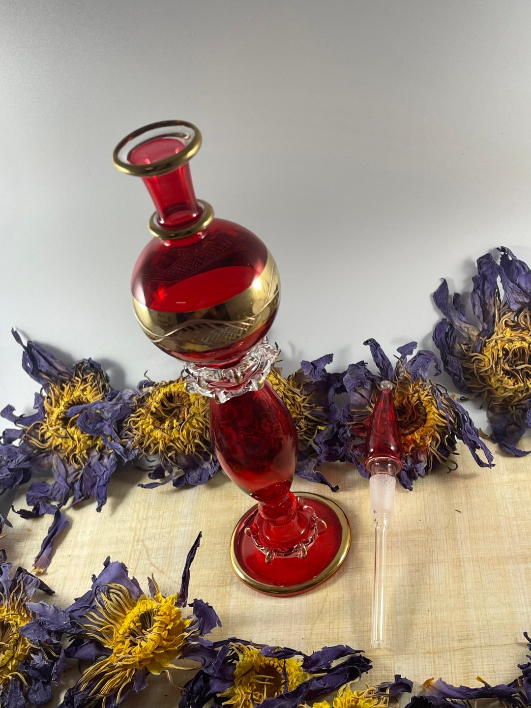 XXL 24k Gold Etched Egyptian Tear Bottle lachrymatory Etsy