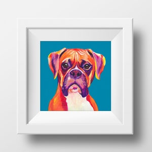 Boxer Dog Print, Boxer, Art Print, Bedroom Decor, Housewarming Gift, Bathroom Wall Art, Office Decor, Best Friend Gift, Dog Mom, Boxer Gift