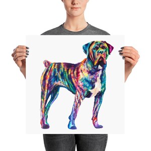 PRINTS Colorful Brindle Cane Corso