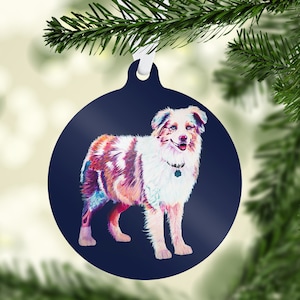 Red Merle Australian Shepherd Ornament