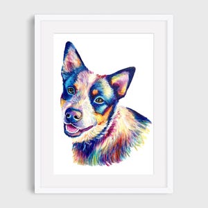 Custom Dog Painting From Photo, Pet Art Commission, Watercolor Dog Portrait, Custom Rainbow Pet Portrait,Pop Art Pet Portrait Colorful