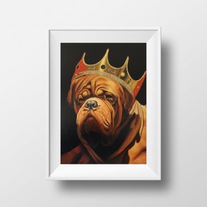 Impresión de Burdeos / Impresión del mastín francés / Cartel del mastín / Pintura de Burdeos / Mastín francés / Dogue de Burdeos / Arte mastín francés