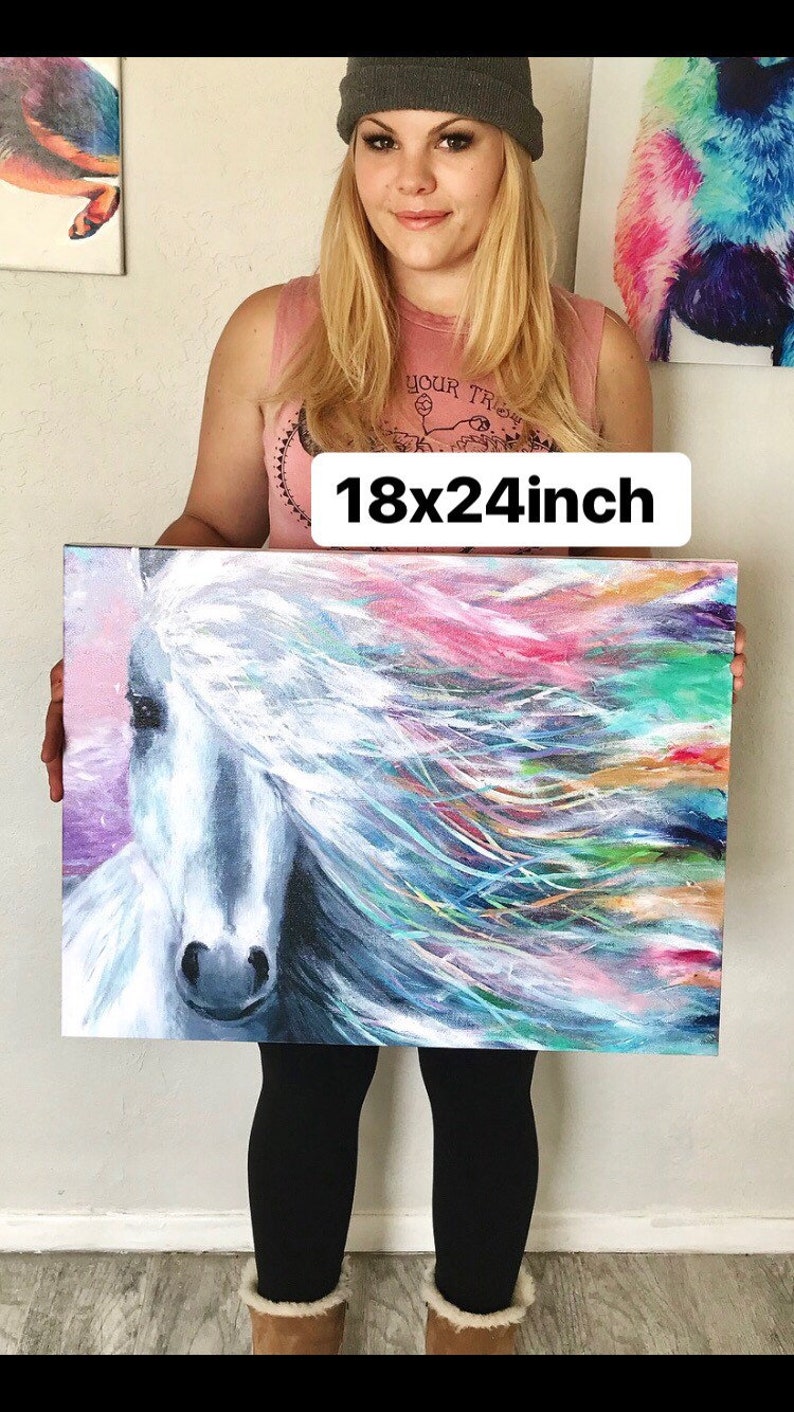 Colorful Pet Painting Colorful Pet Art Colorful Custom Pet Portrait Rainbow Pet Portrait Personalized Dog Painting