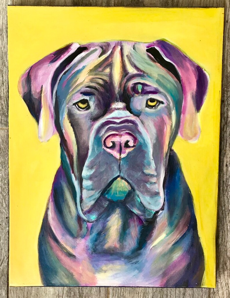 ORIGINAL PAINTING Yellow Cane Corso Etsy