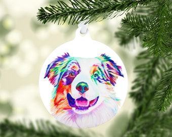 Australian Shepherd Ornament, Christmas Ornament, Australian Shepherd Decor, Australian Shepherd Mom, Gift for Dog Mom, Cute Ornament